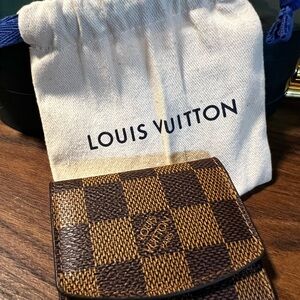 Louis Vuitton Brown and Tan Cufflink Holder NEW WITHOUT TAGS